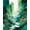 Green, Pattern 4, variant on ODIKA 8'x10' Machine Washable Non-Slip Area Rug, Sage Blossom Printed Pile High Traffic Rug, White, 84970