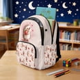 thumbnail image 4 of Xixirimido Cartoon Hedgehog Heart Strawberry Print 17" Multi Pockets Kids Backpack for Lightweight School Bag Girls Large Bookbag for Elementary Middle High School Students, 4 of 8