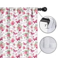 thumbnail image 4 of Blackout Kids Curtains,White Pink Butterfly Flower Pattern Childrens Insulated Curtains Set Of 2,Bedroom Essentials,Toddler Room Decor 42"x54", 4 of 5