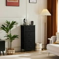 thumbnail image 4 of Kadyn Bedroom Dresser,Chest of Drawers,4 Drawers Dresser, Chest of Drawers with Metal Frame and Wood Top, Black, 4 of 7