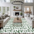 thumbnail image 3 of Green Ivy Leaves Area Rugs 6'x9', Washable Small Throw Rugs for Kitchen Dining room, Spring Plants Botanical Modern Country Indoor Outdoor Rug Non-Slip Low Pile Carpet Runner Reversible Floor Mats, 3 of 8