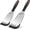 Black, variant on Fish Spatula Turner Set of 2, Heat Resistant Silicone Edge Slotted Fish Spatulas for Nonstick Cookware, Flexible and Thin Stainless Steel Kitchen Cooking Spatula Flipper for Fish, Egg, Pancake