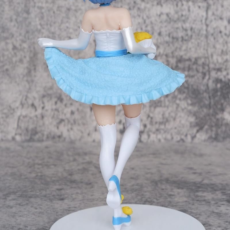 Newly Rem Figure Wedding Dress Rem Figurine 20cm/7.9inch Handmade PVC Anime Cartoon Manga Game Character Model Statue Collectible Craft Gift