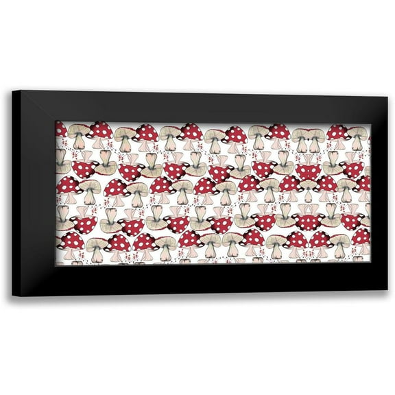 Elizabeth, Sara 14x9 Black Modern Framed Museum Art Print Titled - Crowd Of Mushrooms 1