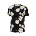 thumbnail image 5 of Rocae Daisies Flowers for Men's Mesh Quick-Dry Short Sleeve Workout T-Shirt,Mens Crew Neck Tee Lightweight Soft Classic T Shirts Small, 5 of 9
