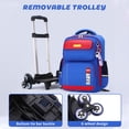 thumbnail image 2 of lvyH Rolling Backpack,Large Waterproof Cartoon Wheeled Backpack Travel Bookbags with Telescopic Handle,Blue, 2 of 7
