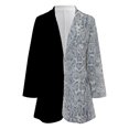 thumbnail image 2 of Gibobby Blazer mujer casual Chamarra Casual de Manga Larga con Botones y Solapa para Mujer(Negro,G), 2 of 4