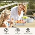 thumbnail image 6 of YUOFD Aluminum Pans with Lids (50Pack, 8.6"×6.3") Foil Food Containers with Lids, Heavy-Duty, Small, Aluminum, Disposable Tin Foil Pans - for Baking, Meal Prep, Freezer& Takeout Needs!, 6 of 8