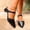 Black, variant on KEVCHE Womens Slingback Flats Pointed Toe, Closed Toe Elegant Mid-Heel Chunky Heel Sandals,Square Topline Slip On Dressy Flats for Office Work Date