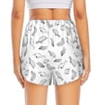 thumbnail image 3 of Picia Sea Turtle Pattern Women's 2 in 1 Athletic Running Shorts High Waisted Workout Casual Gym Sweat Shorts with Comfy Liner Zipper Pockets-Large, 3 of 9