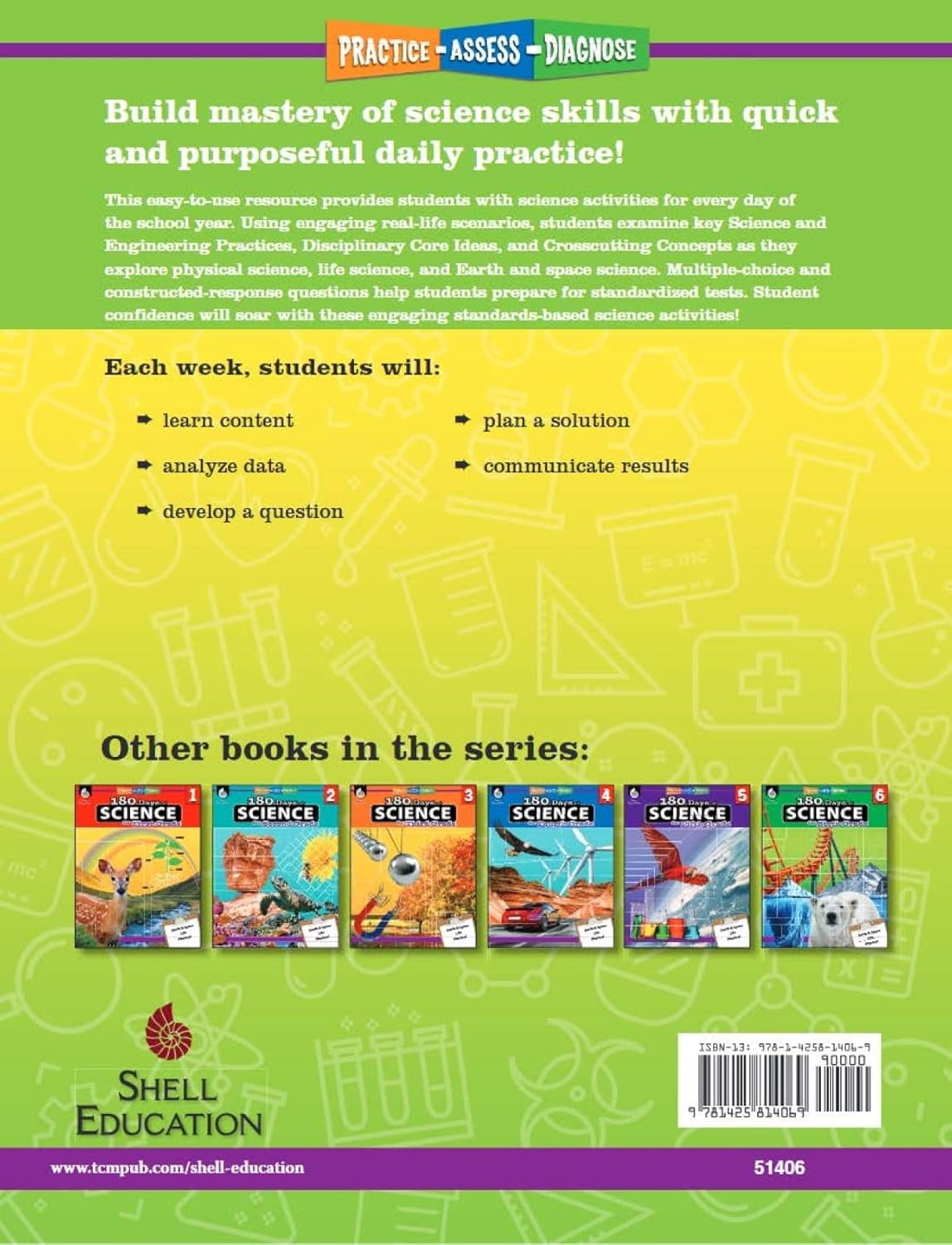180 Days™: Kindergarten 8-Book Set: Daily Practice for Reading 2nd Edition, Writing, Spelling, Language, Math, Science, Social Studies, and Geography