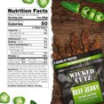 thumbnail image 5 of Wicked Cutz Premium Tender Beef Jerky, High Quality, Volcanic Jalapeno, 9g Protein, 2.75 oz, 2-Pack, 5 of 6