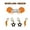 Orange Mini Enamel Bolts and Black Statement Open Starboys, variant on Bowling Green State University Spirit Stack