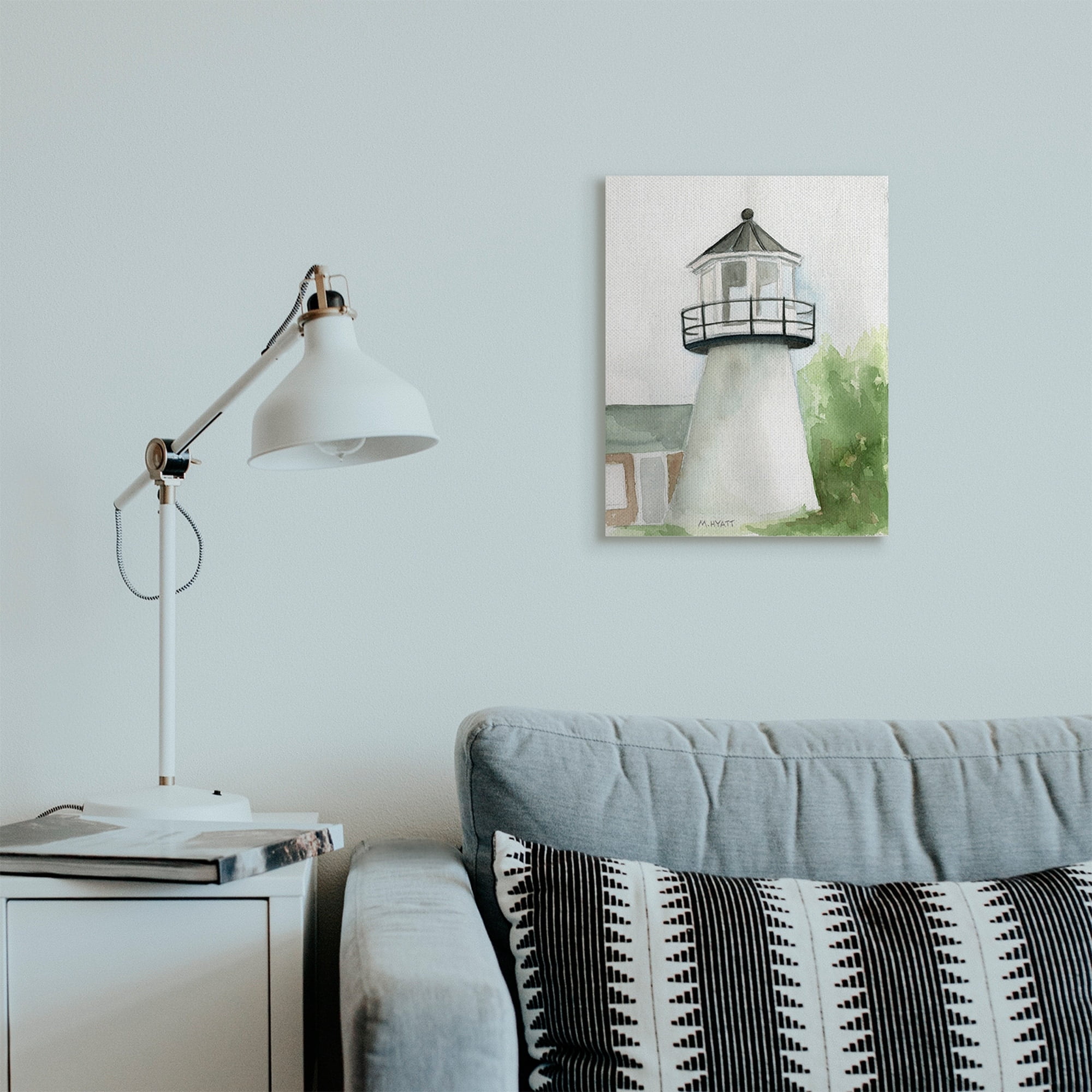 Stupell Industries Hyannis Coast Lighthouse Waterside Architecture Canvas Wall Art, 30 x 40, Design by Melissa Hyatt LLC