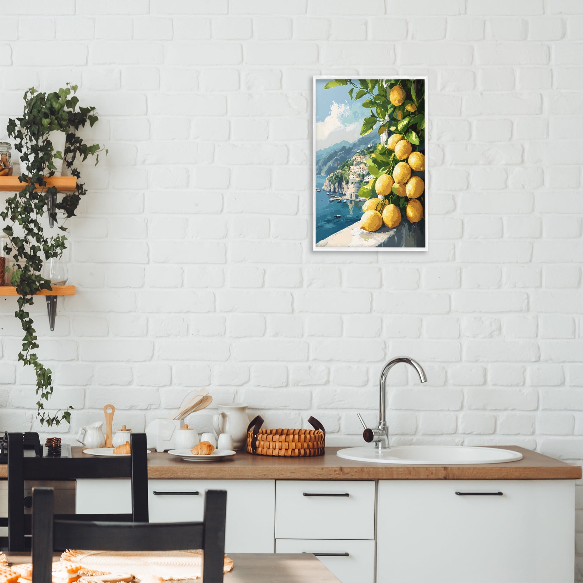 Stupell Industries Lemon Terrace Amalfi View White Framed Giclee Art, design by Creative Studio