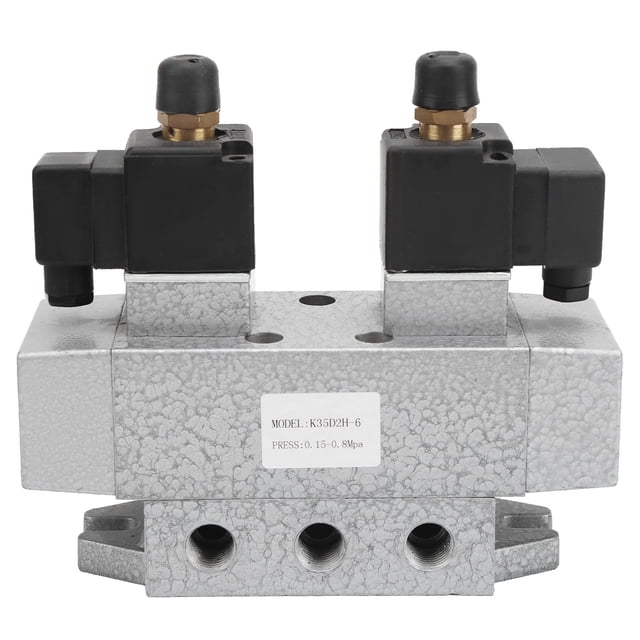 TICFOX 3 Posiciones 5 Vías Válvula Solenoide Neumática Doble Controlador Eléctrico G1/8in K35D2H-6(DC24V)