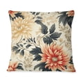 thumbnail image 3 of Designart "Vintage Dahlia in Green and Beige" Floral Printed Throw Pillow, 3 of 5