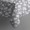 thumbnail image 4 of Gray Christmas Snowflake Pattern Rectangle Tablecloth 60"x120",Waterproof Polyester Rectangle Table Cloth, Wipeable Spillproof Polyester Tablecloth for Dining, Camping, Indoor and Outdoor, 4 of 6