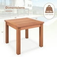 thumbnail image 3 of Gymax Table d'Appoint Adirondack d'Extérieur 18 Pieds' Table d'Extrémité Carrée avec Plateau à Lattes, 3 of 10