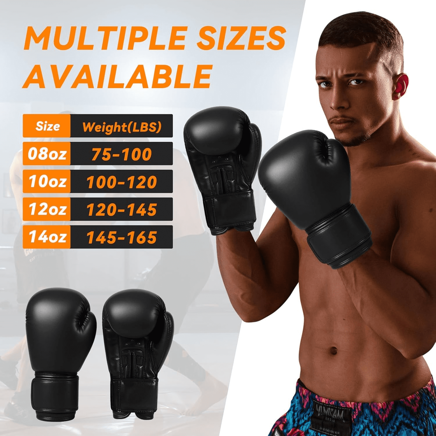 CartCanp boxing gloves,Boxing Gloves for Men and Women Suitable for Boxing Kickboxing Mixed Martial Arts Maui Thai