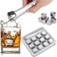 thumbnail image 1 of Cubitos de Hielo de Acero Inoxidable 304 Reutilizables Piedras de Whiskey Stainless Steel Chilling Ice Cubes para Bar y los Amantes del Whisky, Vino, Cerveza y Licores (Set de 12, incluye pinzas), 1 of 4