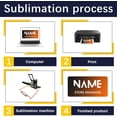 thumbnail image 4 of 25 pcs sublimation name tags,1.5 x 3 Inch Metallic Aluminium sublimation name tag blank magnetic name tags,sublimation name badge blanks Reusable Name Tags, White, 4 of 4