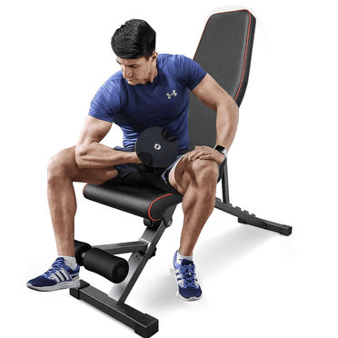 GVDV Adjustable Weight Bench for Full Body Workout, Foldable Bench for Home Gym Strength Training