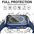 thumbnail image 4 of for Apple Watch Case 44mm Series 6/SE/5/4 with Screen Protector, Waterproof Hard PC Ultra-Thin Bumper HD Clear Anti-Fog All Around Protective Cover for iWatch 44mm Blue, 4 of 5