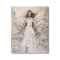 Stupell Industries Spiritual Abstract Angel Abstract Painting Gallery Wrapped Canvas Art Print Wall Art, 30 x 40