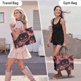 thumbnail image 6 of Large Capacity Tote Bag,Halloween Pink Spooky Pumpkins and Bats Handbag Fashion Luxury Tote Bag,15.7"x13"x 5.1" Inches,Laptop Compatible, 6 of 6