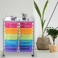 thumbnail image 6 of Gymax Office Rolling Cart 20 Storage Drawers Scrapbook Paper Studio Organizer Mutlicolor, 6 of 10