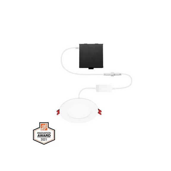 Open Box Home Decorators 4 in. Smart HubSpace Selectable CCT Ultra Slim Integrated LED Recessed Light Kit