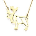 thumbnail image 1 of 201 Stainless Steel Pendant Necklaces with Cable Chains Christmas Reindeer/Stag Golden 17.9 inch(45.5cm) 2mm Reindeer: 30.5x35x1mm, 1 of 3