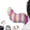 B, variant on Furry Car Tail with Remote Control, Rechargeable Moving Wagging Tail with 3 Modes Voice Vibration, 11 Color LED Light Car Decoration for Life Lovers