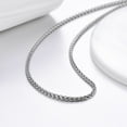 thumbnail image 6 of PROSTEEL Wheat Spiga Chain Necklace 3mm Stainless Steel Necklaces Hip Pop Silver Chain for Men Collection Gift Jewelry, 18 Inches, 6 of 8