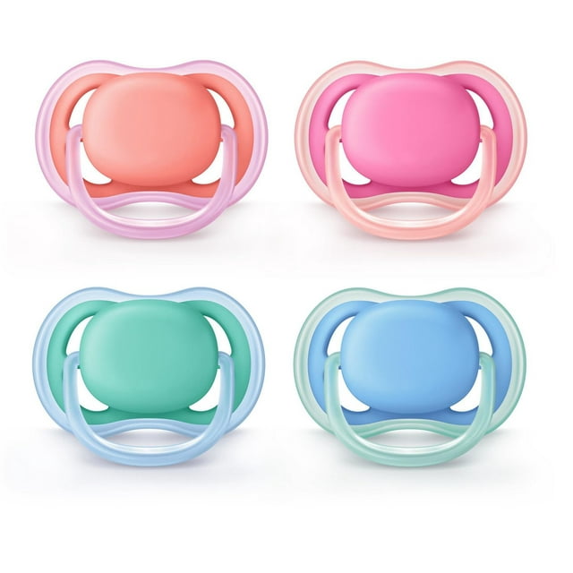 Philips Avent Ultra Air Pacifier 6-18m, Various Colors, mixed case, 2 pack, SCF244/23