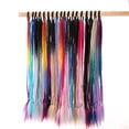 thumbnail image 1 of WHAMVOX Porte-Queue de Cheval Perruque Fil Haute Température 2 Pcs Violet et Bleu Lac pour Filles Extensions de Cheveux, 1 of 8