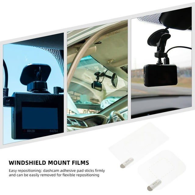 Minkissy 8pcs Transparent Windshield Adhesive Mount Sticker for Dash Camera