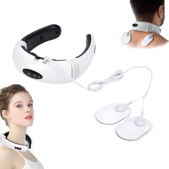 XIRQI Neck Massager,Portable Neck Massager For Arthritis And Neck Pain,Neck And Body Massager,Heated Neck Massager With 6 Massage Modes & 15 Levels