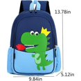 thumbnail image 2 of Mochila pequeña para niños pequeños Mochila linda y fresca con diseño de dinosaurio impermeable para niños y niñas (azul grande), 2 of 3