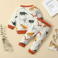 thumbnail image 2 of Baby Boys Clothes, Esho 0-3T Toddler Boys Dinosaur Printed Hoodies Sweatshirt + Pants Outfits 2Pcs Sets, 2 of 8