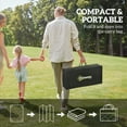 thumbnail image 3 of Outsunny Outdoor Patio Rug, Large Camping Carpet with Carrying Bag, 9' x 12' Waterproof Plastic Straw, Reversible, Black & Beige Rhombus, 3 of 8