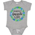 thumbnail image 3 of Inktastic Grandpa's Favorite Girl Blue Flower Wreath Girls Baby Bodysuit, 3 of 5