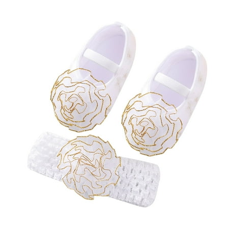 

Baby Sandals 12 18 Months Little Child Shoes Soft Sole Toddler Shoes Cute Flowers Princess Shoes Headband Set Shoes Baby Girls 24 Months