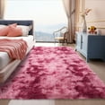 thumbnail image 5 of ZENELESS 4x6ft Fluffy Rugs,Super Soft Indoor Modern Carpets,Anti-skid Fuzzy Area Rug for Teens Dorm Nursery Bedroom Home Decor Tie-dye Dark Red, 5 of 8