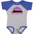 thumbnail image 3 of Inktastic Portland Oregon Retro Sunset Skyline Girls Baby Bodysuit, 3 of 5
