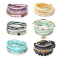 thumbnail image 1 of Set de Pulseras LOYALLOOK Estilo Bohemio con Cuentas para Mujer x6, 1 of 7