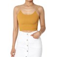 thumbnail image 1 of TheMogan Women's Solid Spaghetti Straps Ribbed Seamless Stretch Crop Cami Tank Top, 1 of 7