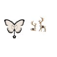 thumbnail image 1 of Reloj de pared acrílico con diseño de mariposa, sin , decorativo, colgante, para oficina, comedor, habitación infantil, estilo granja con estatu, 1 of 8