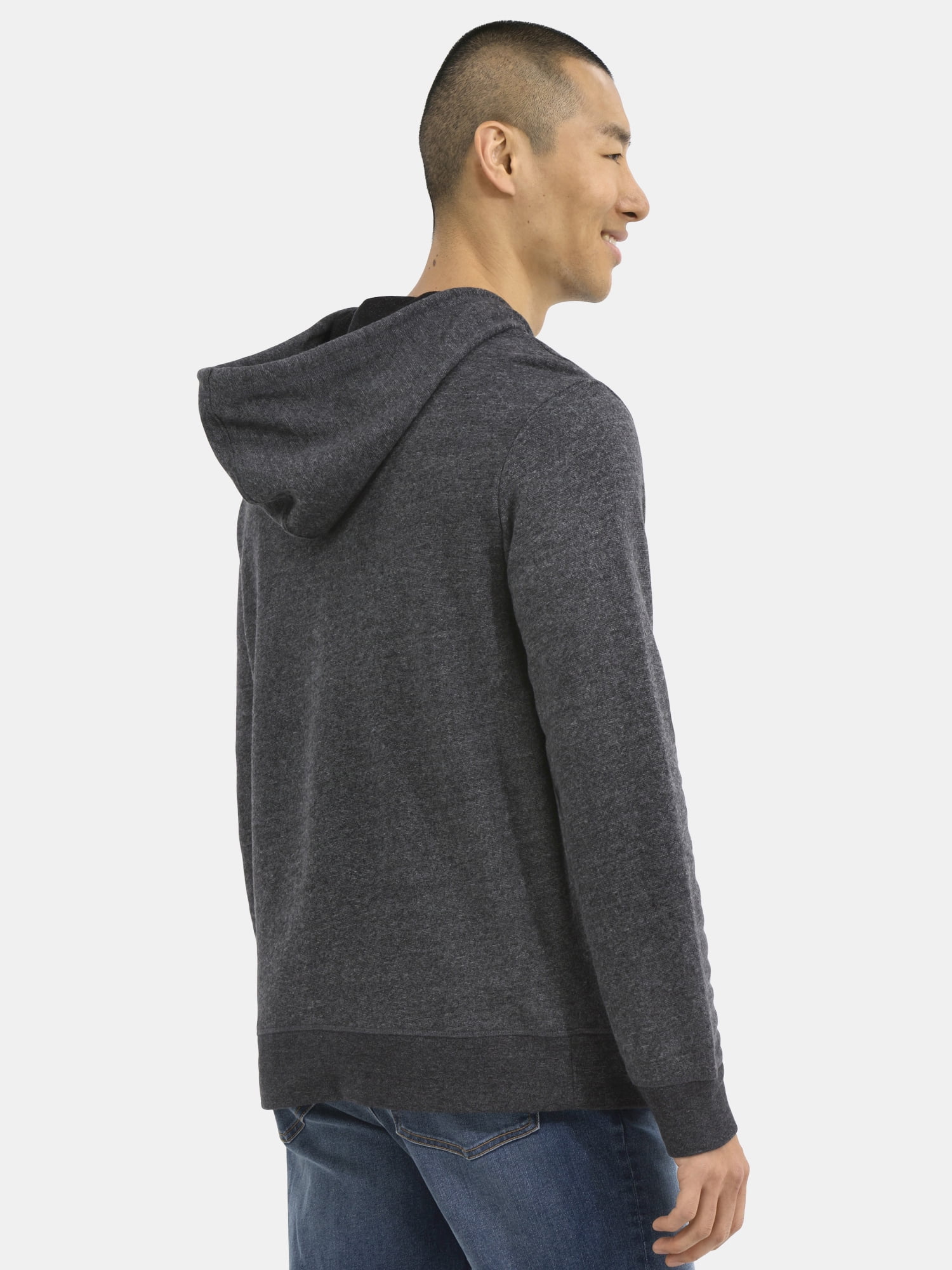 George Men's Button Henley Hoodie with Long Sleeves, Sizes S-3XL